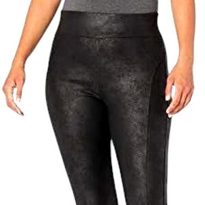 DEMOCRACY M Glider Black Faux Leather Look Pull On Leggings